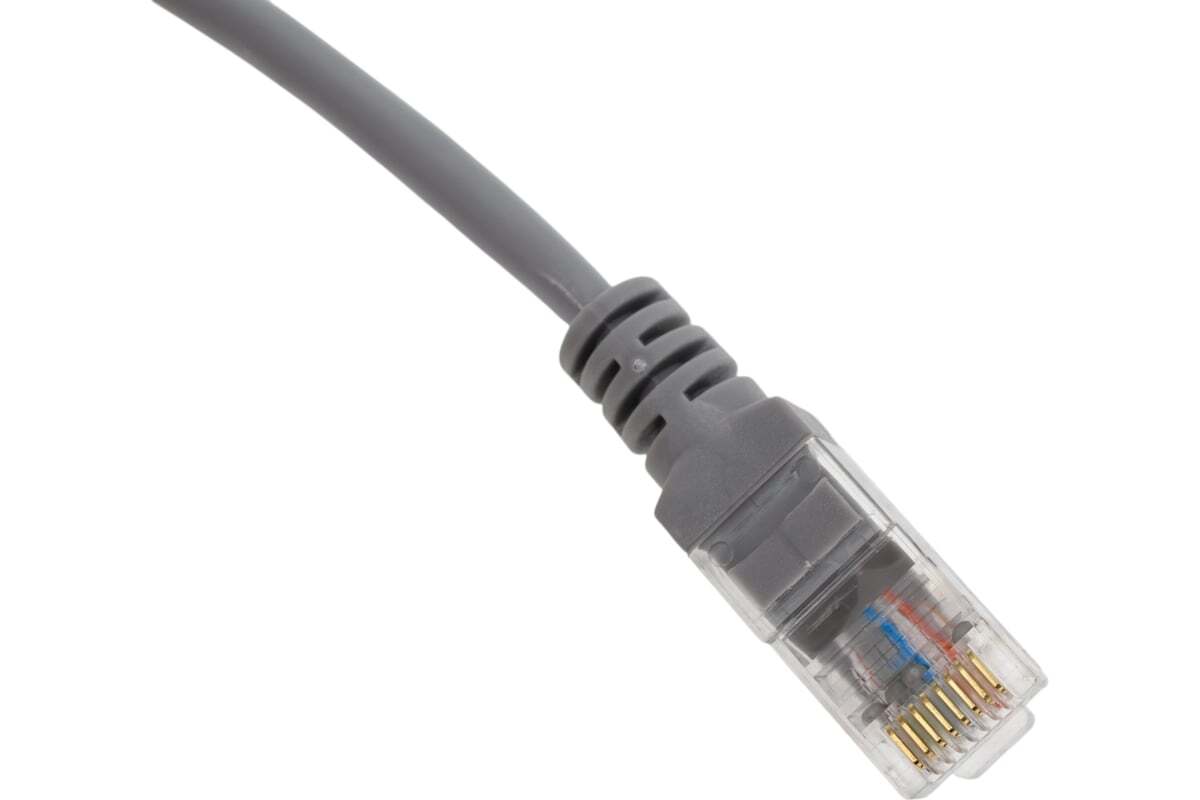 Патч-корд Ripo Standart UTP4 Cat 6, Cu, RJ45-RJ45, 2 м, PVC (серый)