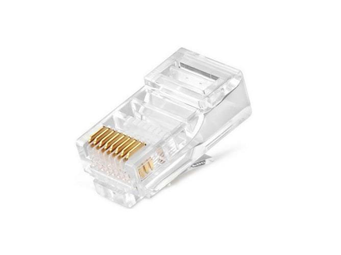 Коннектор RJ-45 (8P8C) cat.6 RIPO покрытие 3мкд, универсальные ножи (100шт)