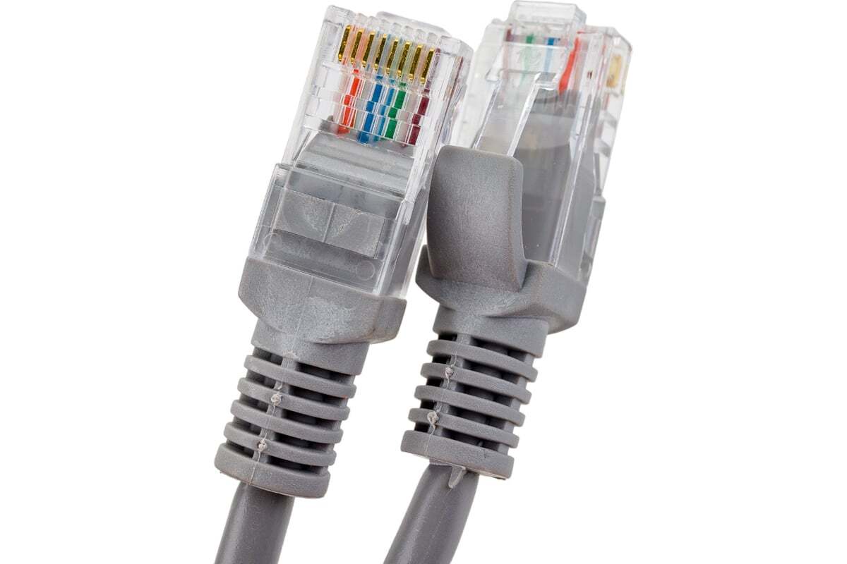 Патч-корд Ripo Standart UTP4 Cat 6, Cu, RJ45-RJ45, 1,5 m, PVC (серый)