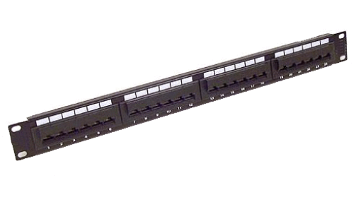 Патч-панель 19", 1U, 24 порта, категория 5е, RIPO