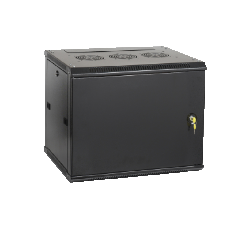 Шкаф телекоммуникационный Ripo 126060MM/B 19" настенный 12U 600х600 черный дверь металл