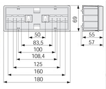 DKC / ДКС 02296 SAN-6 Внутренняя коробка в TA (6/4 модуля; п/р 100 мм Н= 57 мм)