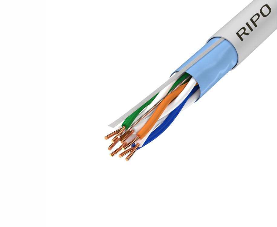 FTP 4 CAT5E 24AWG Cu Ripo Plus, 25 м.,Fluke test. PVC