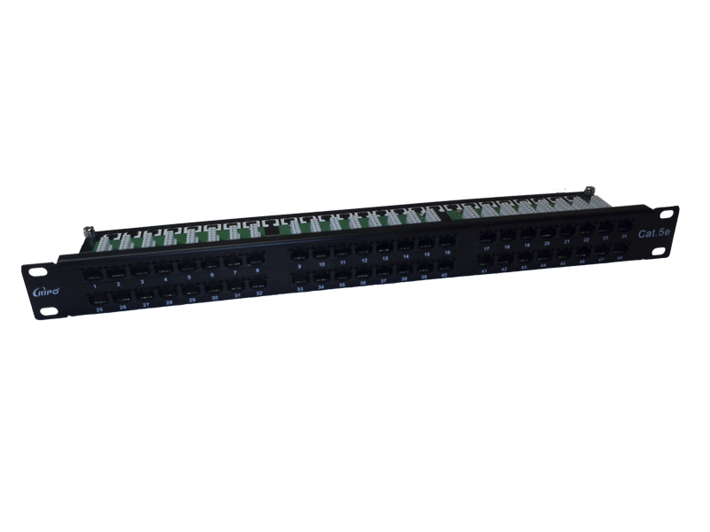 Патч-панель высокой плотности 19", 1U, 48 портов RJ45, категория 5е RIPO