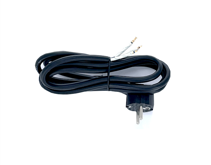 Кабель питания RIPO 1.8м, Schuko S22- (3*1.00 mm2) 16A, черный, угловая вилка, с заземлением