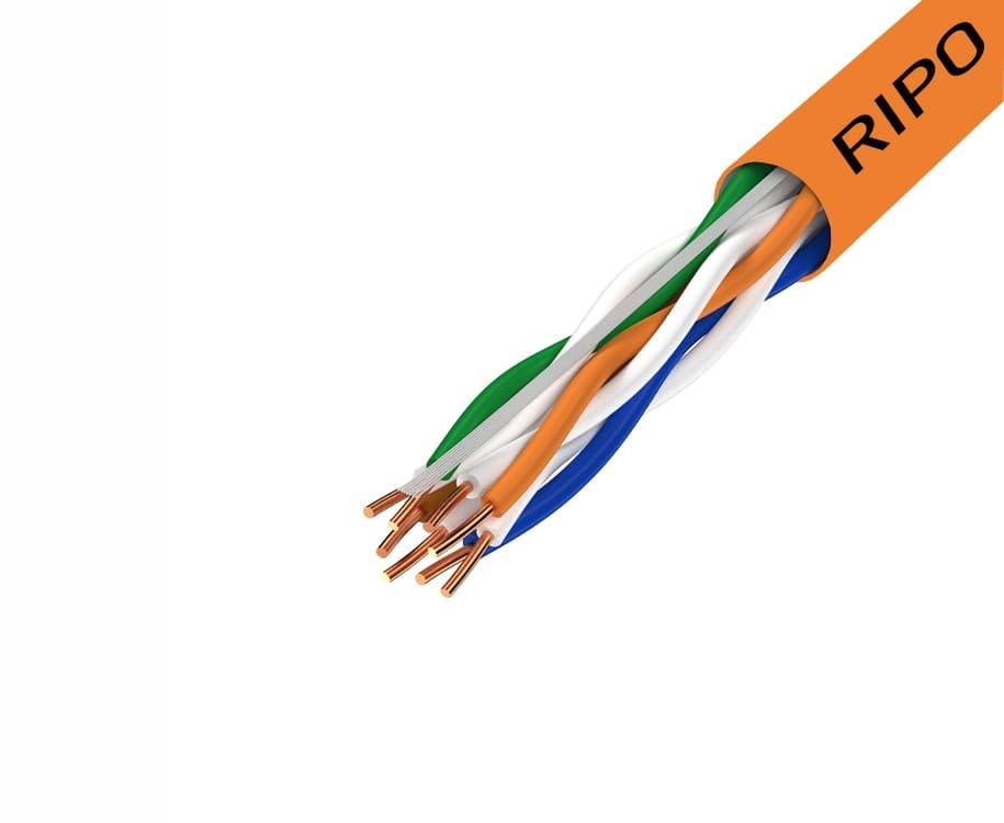 UTP 4 нг-LSZH CAT5E 24AWG Cu Ripo Standart , 200м.,Fluke test 0.5(U/UTP-5e нг (А)-HF 4*2*0.5)