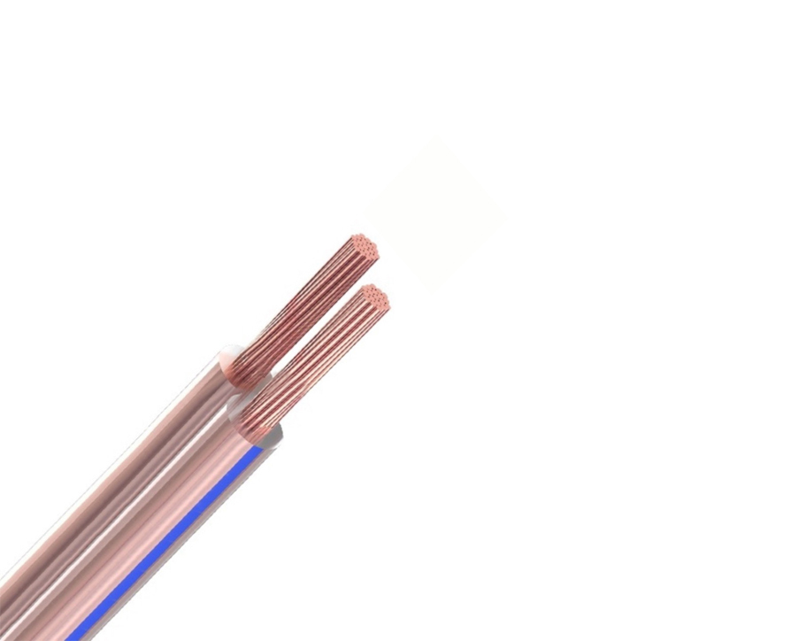 Кабель акустический RIPO SC-TR-2x0.5 CCA прозрачный с синей полосой, 2х0,5 мм2 (упк. 50м)