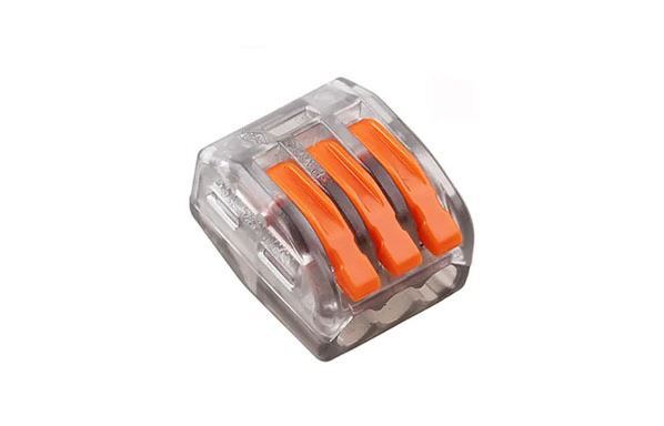 Соединитель клеммный RIPO PCT-213/A (аналог WAGO 222-413) 3 контакта(упк.20 шт.)