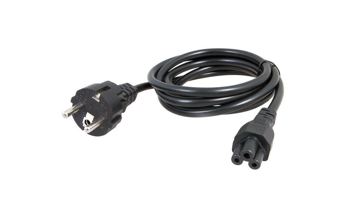 Кабель питания RIPO 0.5м, Schuko S22-C5 (3*0.75 mm2) 10A, черный, угл. вилка, с заземл (для ноутб)