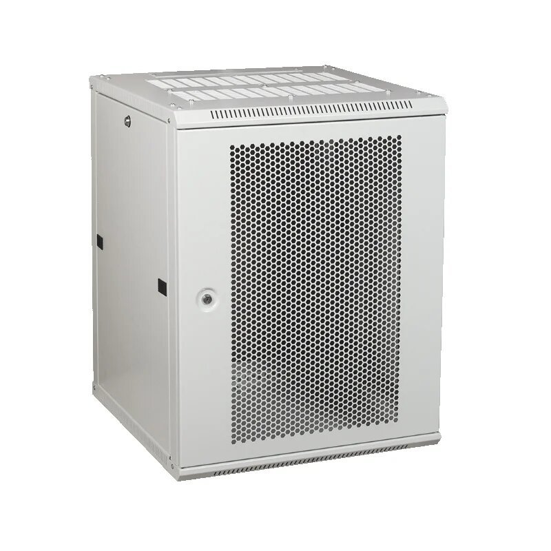 Шкаф телекоммуникационный Ripo 126060PM/G 19" настенный 12U 600х600 серый дверь перфорированный металл