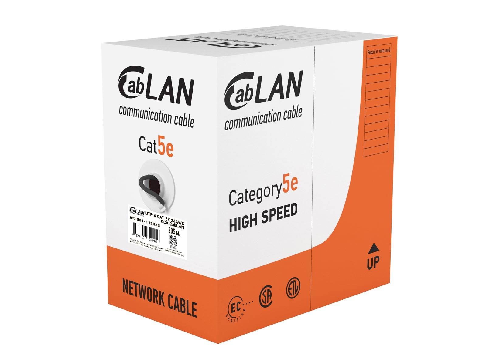 UTP4CAT5E 24AWG CCA CabLAN (305m) 0,41