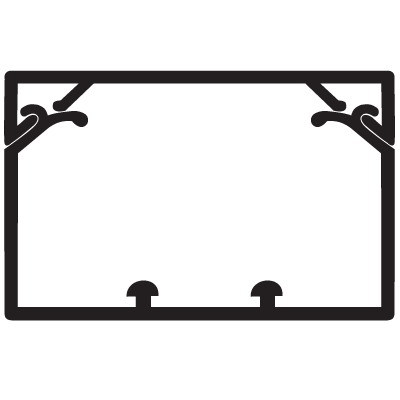 DKC / ДКС 01786A In-liner Classic TA-GN 100x60 Короб с крышкой, с направляющими для установки разделителей, чёрный (цена за 1 метр)