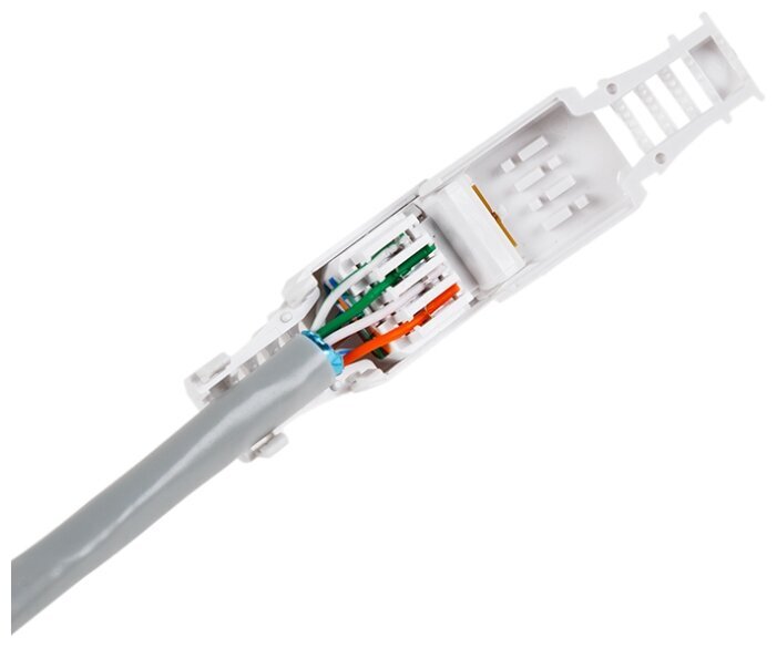 Коннектор RJ45 (8p8c) cat.5e RIPO, быстрозажимной для одножильной и многожильной витой пары (1шт)
