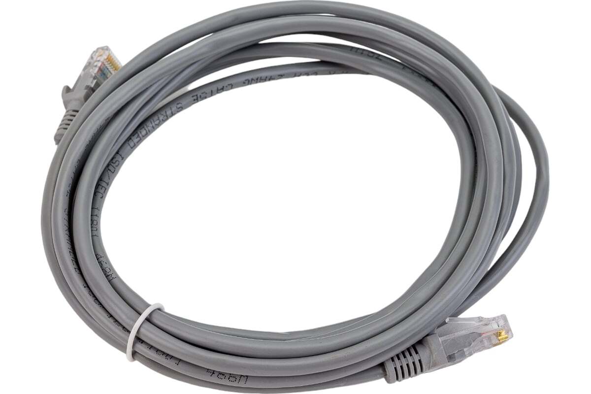 Патч-корд Ripo Standart UTP4 Cat 6, Cu, RJ45-RJ45, 15 м, PVC (серый)