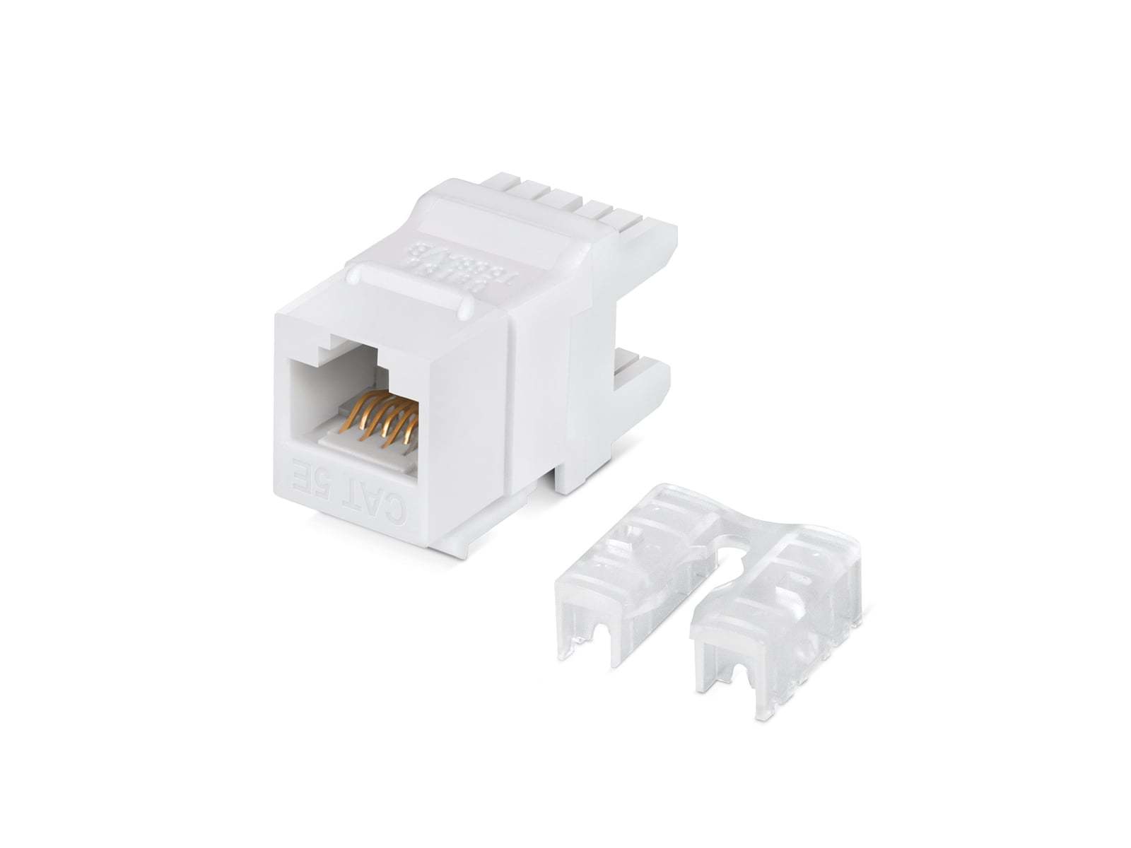 Вставка Keystone Jack  RJ-45(8P8C) Ripo, 180 градусов, категория 5e, Dual IDC (110&Krone type), белая