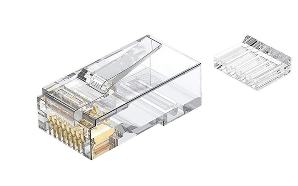 Коннектор со вставкой RJ-45 (8P8C) cat.6, RIPO (Класс Е), универсальные ножи (100шт)