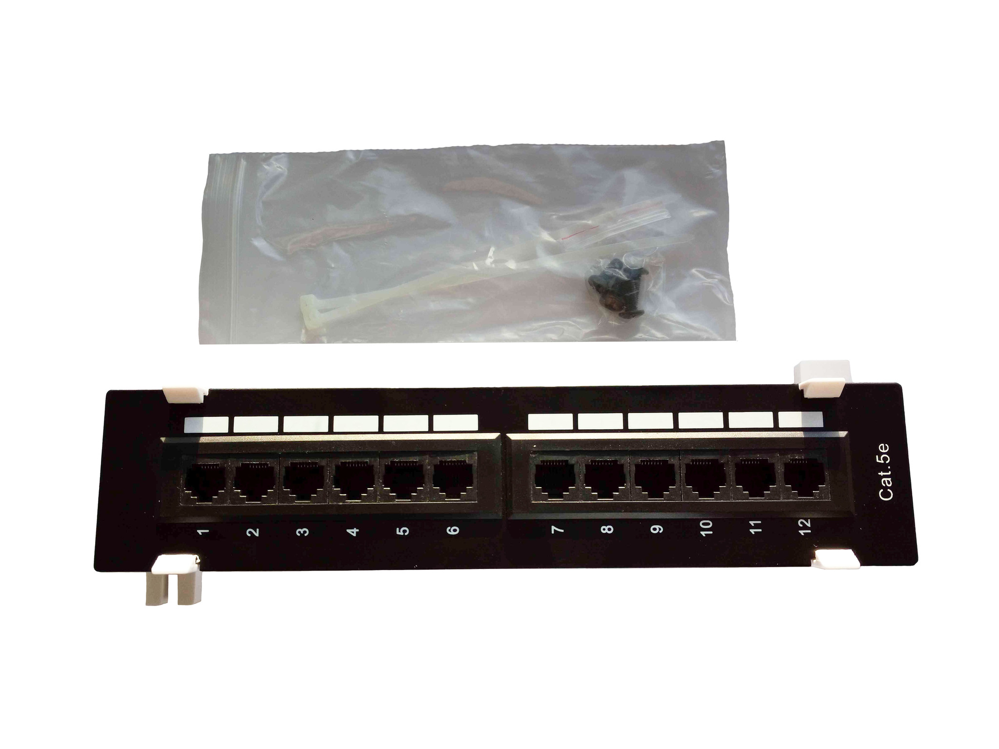 Патч-панель  Ripo настенная, 12 портов, Cat.5e (Класс D), 100МГц, RJ45/8P8C, 110, T568A/B,