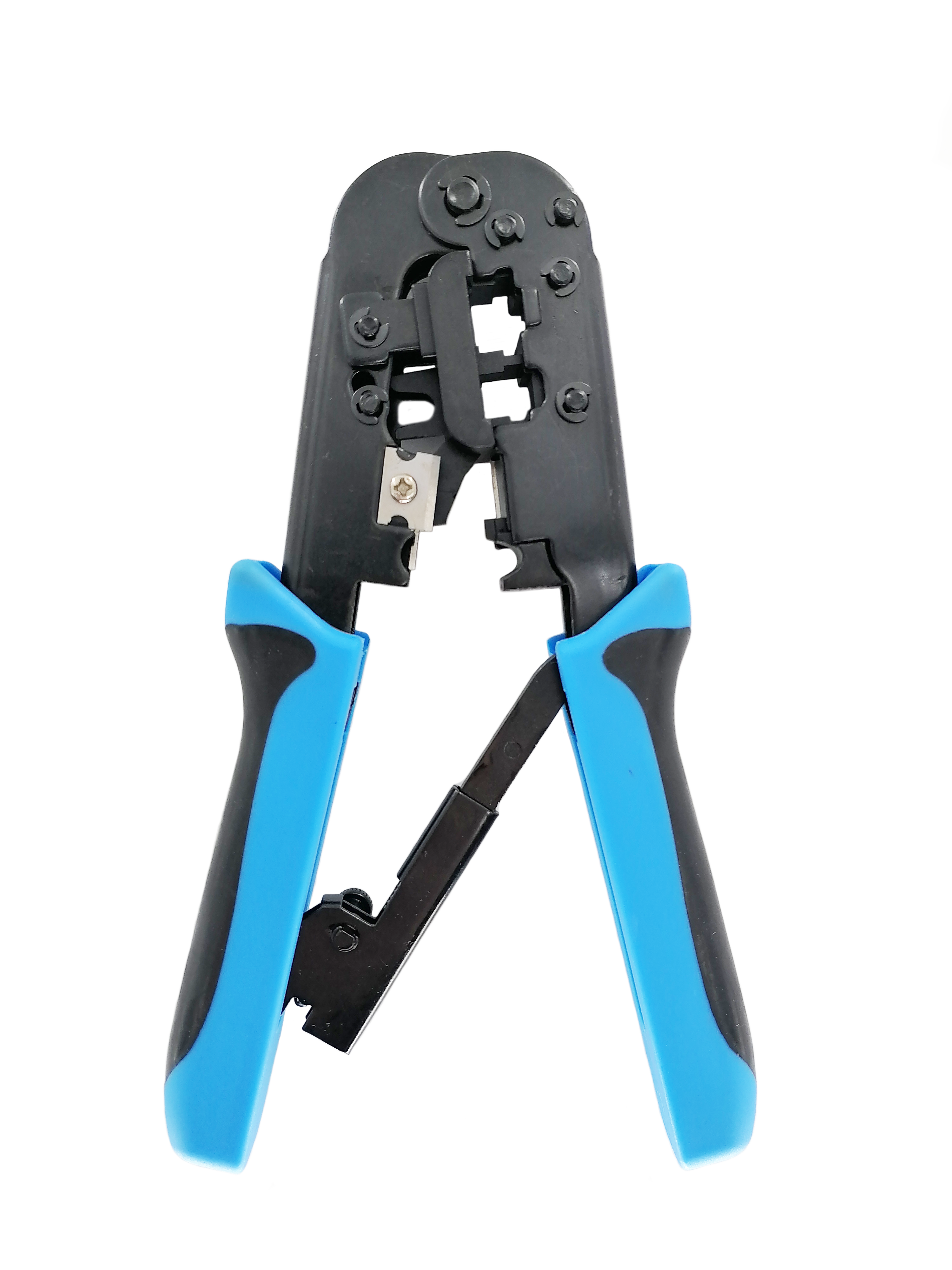 Кримпер Ripo HT-568R для RJ-45/RJ-11/12, цвет черно-голубой