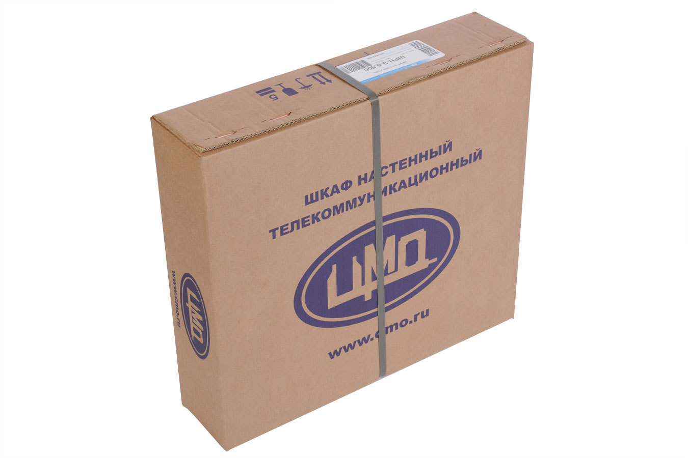 Шкаф телекоммуникационный настенный разборный 15U (600х350) дверь стекло, цвет черный (ЦМО)
