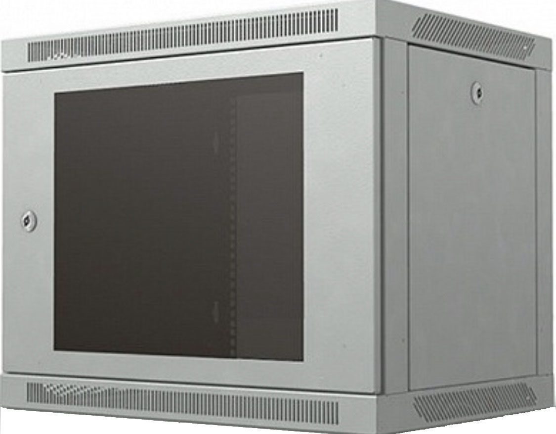 Шкаф телекоммуникационный Ripo 156060GM/G 19" настенный 15U 600х600 серый дверь стекло
