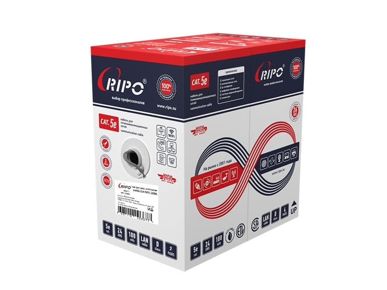 UTP2CAT5E 24AWG CCA RIPO (305м)