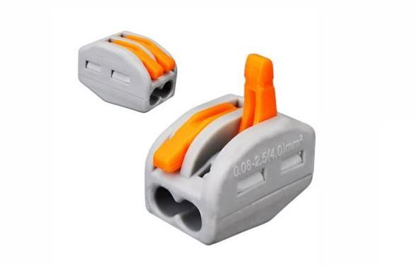 Соединитель клеммный RIPO PCT-212 (аналог WAGO 222-412) 2 контакта (упк.5шт)