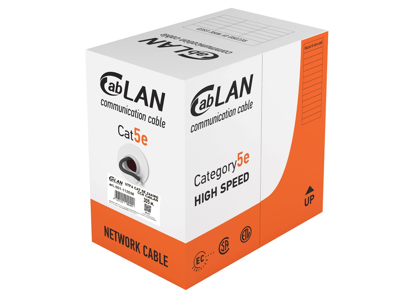 UTP4 CAT5E 24AWG CCA PE (outdoor)  CabLAN (305m) 0,45
