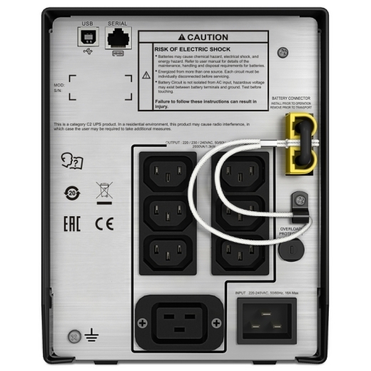 ИБП APC Smart-UPS C 2000 ВА с ЖК-экраном, 230 В, для России